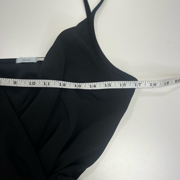 Urban Outfitters Kimchi Blue Drapey Surplice Skort Romper in Black Size Small - Picture 7 of 14